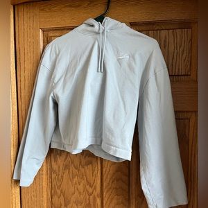 Grey Nike Cropped Hoddie